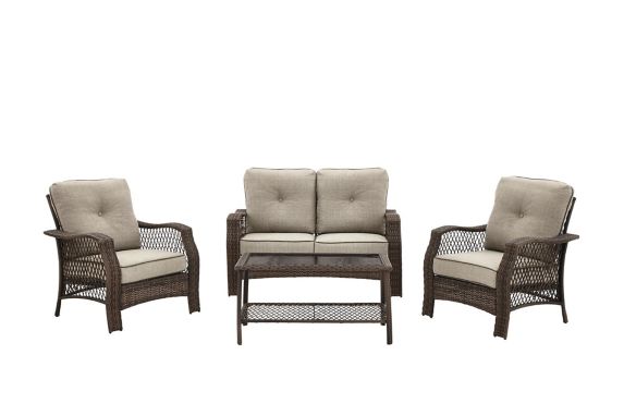 For Living Sandstone Conversation Set, Outdoor Wicker Furniture Canada