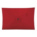 Canvas Rectangular Patio Umbrella Red 6 Ft X 9 Ft Canadian Tire