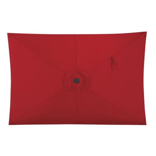 Canvas Rectangular Patio Umbrella Red, 8 Foot Patio Umbrella Canada