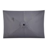 Canvas Rectangular Patio Umbrella Grey 6 Ft X 9 Ft Canadian Tire