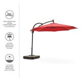 Canvas Madrid Offset Patio Umbrella With Base Red 11 Ft Canadian Tire