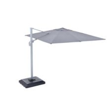 Canvas West Palm Offset Patio Umbrella With Base 10 Ft X 10 Ft