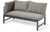 CANVAS Rennie 2-in-1 Small Space Sofa/Chaise Lounge w/ UV & Water Resistant Cushion, Grey | CANVASnull