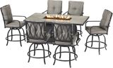 CANVAS Camrose Fire All-Weather Wicker Outdoor/Patio Dining Set w/ Fire Pit Table, 7-pc | CANVASnull