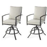 CANVAS Fairview Outdoor/Patio/Balcony Swivel Chair Set, Beige, 2-pc