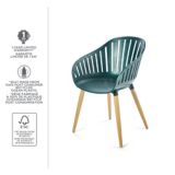 CANVAS Shelburne Ocean Plastic Indoor/Outdoor Chairs, Green, 2-pc | CANVASnull