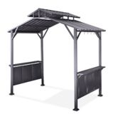 Abri pour barbecue à toit rigide avec cadre en acier et en aluminium CANVAS Skyline, 5 x 8 pi | CANVASnull