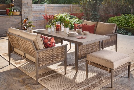 CANVAS Rockcliffe All-Weather Wicker Outdoor Patio Casual Dining Set Brown, 5-pc Product image