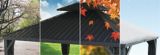 Abri de jardin à toit rigide avec filet protecteur CANVAS Skyline, toute saison, noir, 10 x 12 pi | CANVASnull