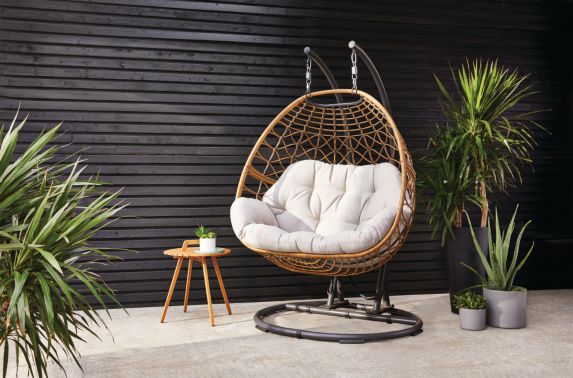 CANVAS Sydney Double Outdoor Patio Egg Swing Chair w/ Stand Product image
