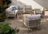CANVAS Silver Sands All-Weather Wicker Outdoor/Patio Dining Set w/Glass Table & Cover, 4-pc | CANVASnull