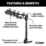 Porte-vélos d'attelage de qualité supérieure CURT (5 vélos, tige 2 po) | CURTnull