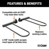 CURT Tray-Style Bike Rack Cradles for Fat Tires, 4-7/8-in ID, 2-pk | CURTnull