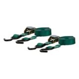 CURT 15-ft Dark Green Cargo Straps with S-Hooks (300-lb, 2-pk) | CURTnull
