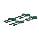CURT 16-ft Dark Green Cargo Straps with S-Hooks (300-lb, 4-pk) | CURTnull