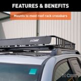 CURT Black Steel Roof Rack Cargo Carrier Extension, 21-in x 37-in | CURTnull