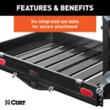 Porte-bagages d'attelage CURT avec rampe, aluminium noir | CURTnull