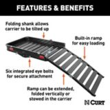 CURT Black Aluminum Hitch Cargo Carrier with Ramp | CURTnull