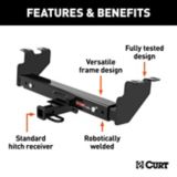 CURT Class 2 Multi-Fit Trailer Hitch with 1-1/4-in Receiver | CURTnull