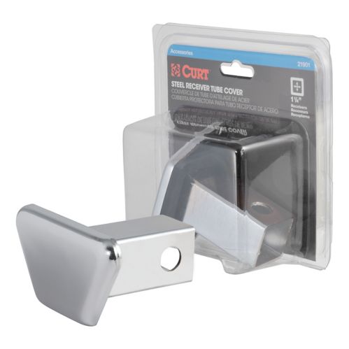 CURT Chrome Steel Hitch Tube Cover, 1-1/4-in (Packaged) Product image