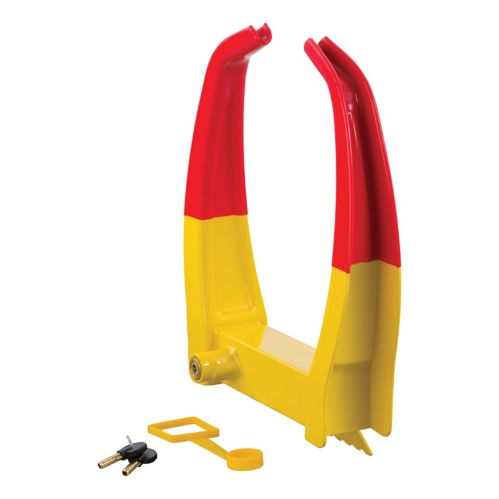 CURT Wheel Chock Lock (Yellow Powder Coat) Product image