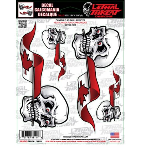 Canada Flag Skull Decals, 6-in x 8-in Product image