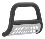 Aries Big Horn Bull Bar, Textured Black with SS Skid Plate, 4-in | ARIESnull