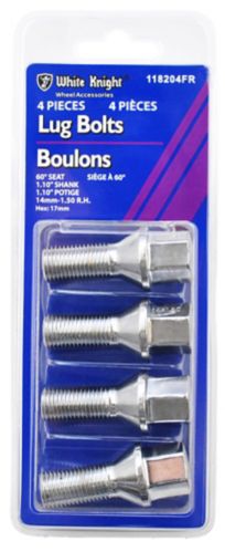 White Knight 118204FR Cone Seat Bolts, Chrome, 4-pk Product image