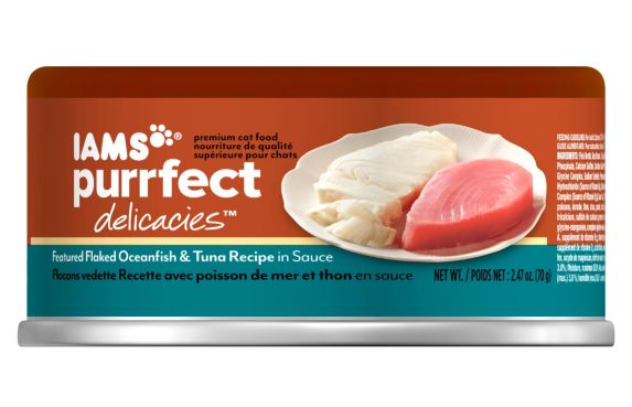 Iams Purrfect Delicacies Oceanfish & Tuna, 2.5-oz Product image