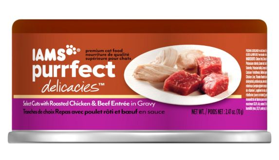 Iams Purrfect Delicacies, poulet et boeuf, 2,5 oz Image de l’article