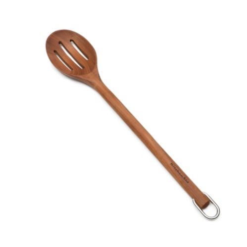 KitchenAid Slotted Wooden Spoon, Cherrywood Product image