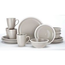 CANVAS Sebastian Stoneware Dinnerware Set, Taupe, 16-pc | Canadian Tire