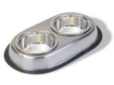 Stainless Steel Double Diner Dog Bowl, 1.89-L | Van Nessnull