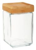 Square Bamboo Lid Jar, 1.5-qt | Anchornull
