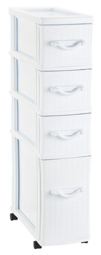 Gracious Living™ Slim Wicker Tower, White Product image