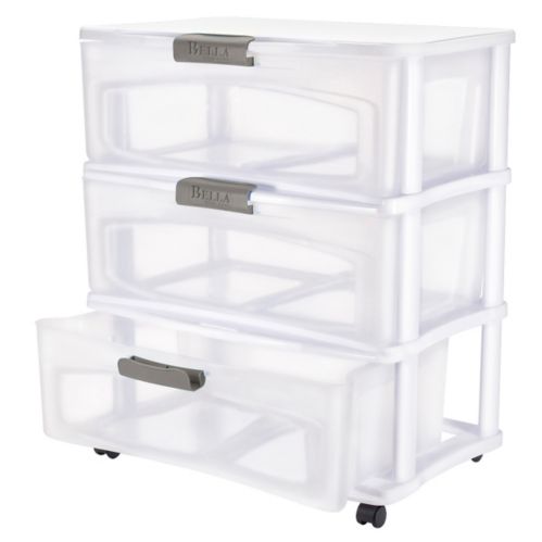 Bella Wide 3-Drawer Storage Tower, White Product image