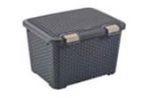 Weave Tote Storage with Hinged Lid, 43-L | Curvernull