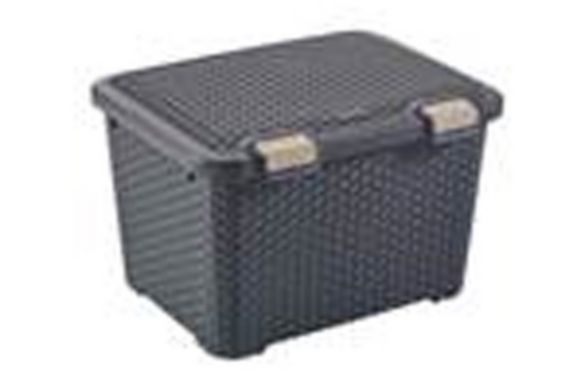 Weave Tote Storage with Hinged Lid, 43-L Product image