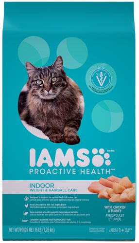 IAMS™ PROACTIVE HEALTH™ Indoor Weight & Hairball Control Dry Cat Food, 16-lb Product image
