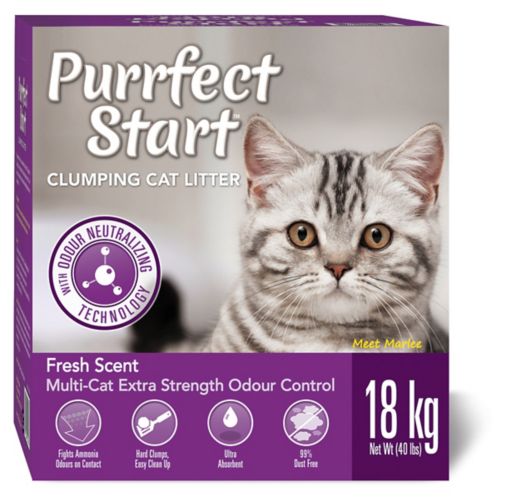 Purrfect Start Multi Cat Clumping Litter 18 kg Canadian Purrfect Start Multi Cat Clumping Litter 18 kg Canadian