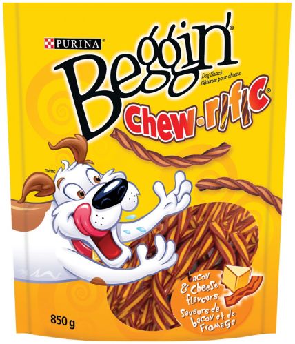 Purina Beggin' Chew-Rific Dog Treats, Bacon & Cheese, 850-g Product image