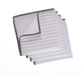 PADERNO Microfiber Dishcloth with Scrubber, Light Grey, 4pk Canadian