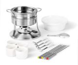 Heritage 3-in-1 Stainless Steel Fondue Set w/ 6 Forks, 1.6L, 19-pc | Heritagenull
