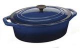 MASTER Chef Oval Dutch Oven, Durable Cast Iron, Oven Safe, Blue | Master Chefnull