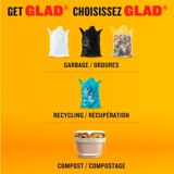Sacs de recyclage Glad, G, 45 L, ForceFlex, cordon, paq. 26 | GLADnull