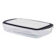 PADERNO Glass Oblong Baking Dish with Lid, 3.8-qt