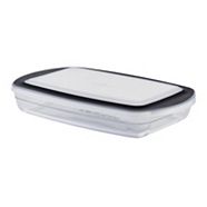 PADERNO Glass Oblong Baking Dish with Lid, 2.8-qt