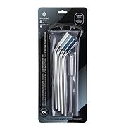 Manna Stainless Steel Reusable Silicone Tip Straw Set, 4-pc