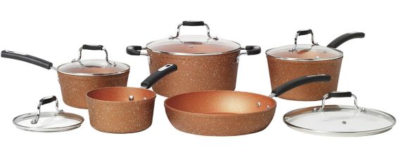 Heritage The Rock Copper Essentials Cookware Set, Non-Stick, Dishwasher & Oven Safe, 10-pc Product image