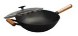 PADERNO Classic Cast Iron Wok Stir Fry Pan, PFOA-Free, Non-Stick, Black, 32cm | Padernonull